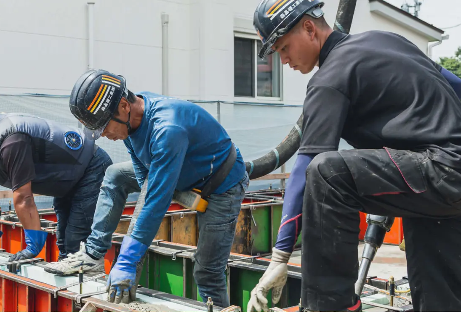 住宅基礎工事の現場